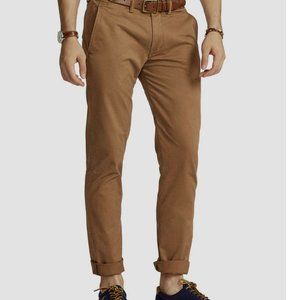 Polo Ralph Lauren NWT Stretch Straight Fit Chinos Pants  42 x 34  Warm Brown